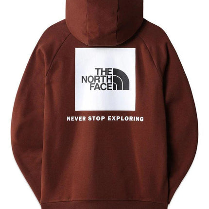The North Face Raglan Redbox Hoodie Dark Oak <br> REDUCED FROM £64.99 NOW ONLY £44.95