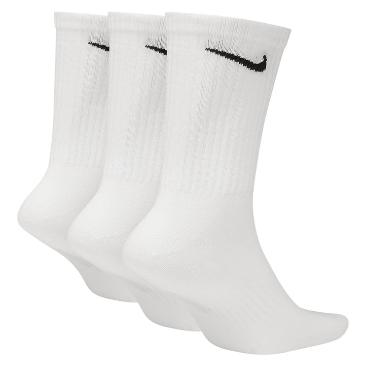 Nike Everyday White Socks Lightweight Dri Fit Crew Sports Socks