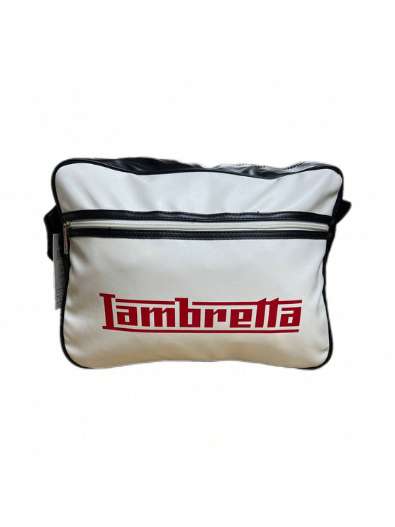 Lambretta Classic Retro Shoulder Bag Black/White