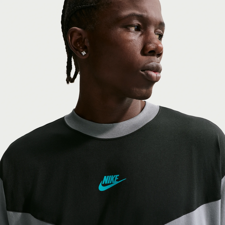 Nike Sportswear T-Shirt Grey/Black Blue Logo