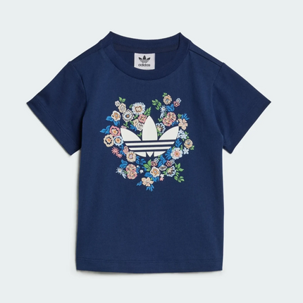 Adidas Originals Girls Short & T-Shirt Set Blue