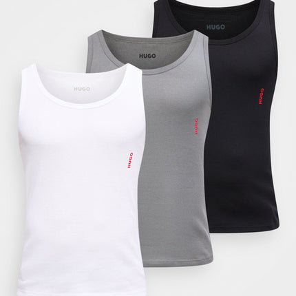 HUGO Ribbed Tank Top/Vest 3 Pack