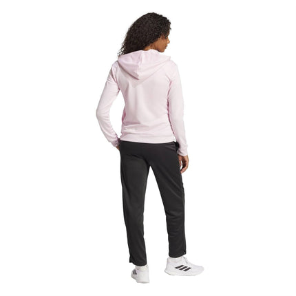 Adidas Women's  Essentials Linear Hooded Tracksuit Pink/Black