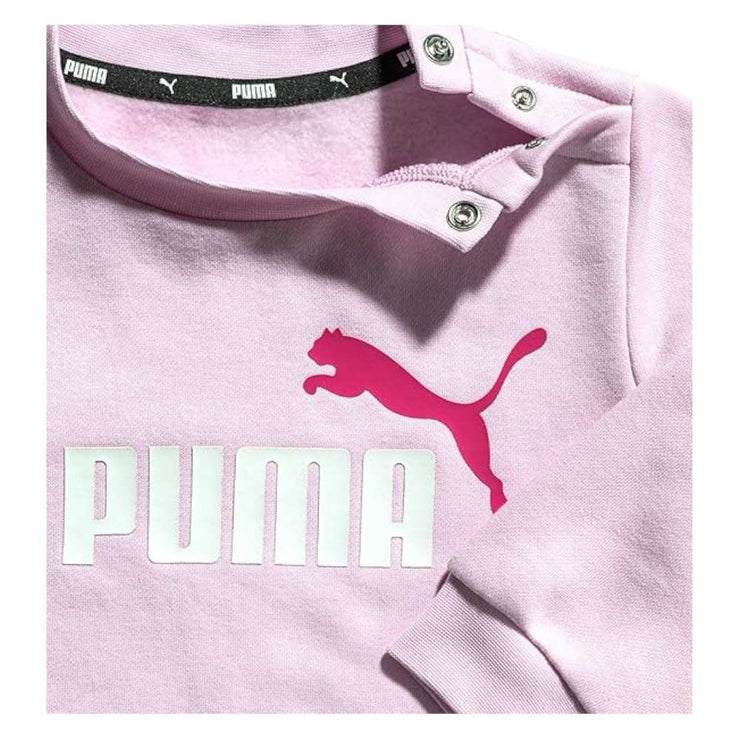 Puma Infant Girls Tracksuit Baby Pink Mini Cat Jogsuit