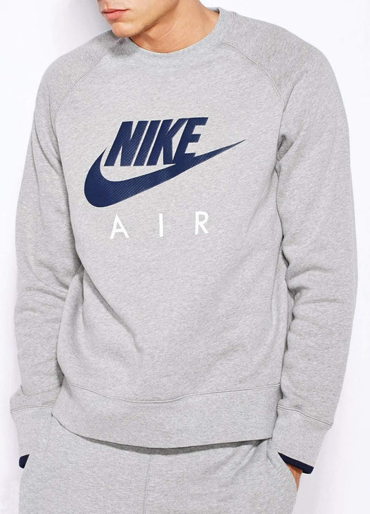 Nike Air AW77 Men's Fleece Crew Sweatshirt Grey