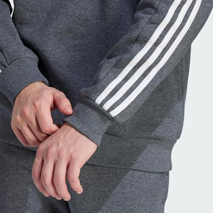 Adidas Men's Crew Neck Fleece Sweatshirt Heather Grey