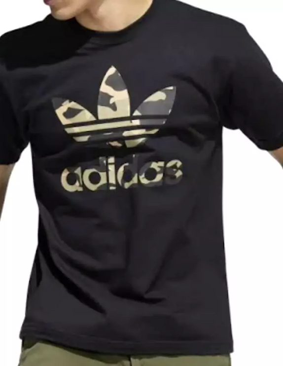Adidas Originals Camo 3 Stripe T-Shirt Black