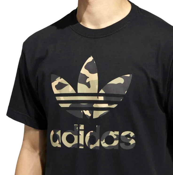 Adidas Originals Camo 3 Stripe T-Shirt Black