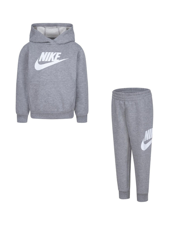 Nike Kids Unisex Fleece Hooded Tracksuit Grey