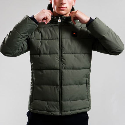 Ellesse Agaric Padded Hooded Jacket Khaki