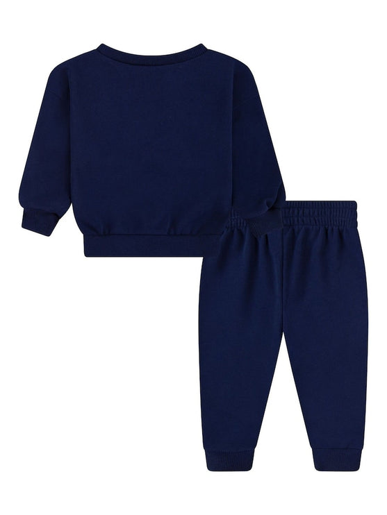 Nike Kids Unisex Fleece Crew Neck Tracksuit Navy