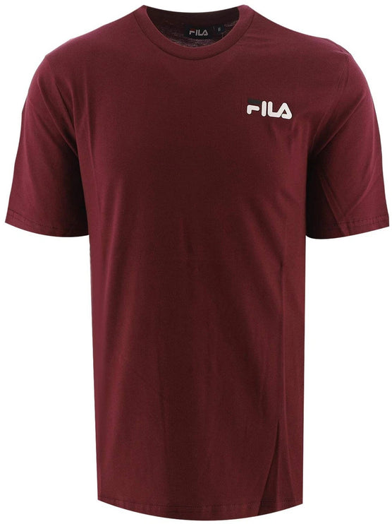FILA Chaz Crew Neck T-Shirt Burgundy