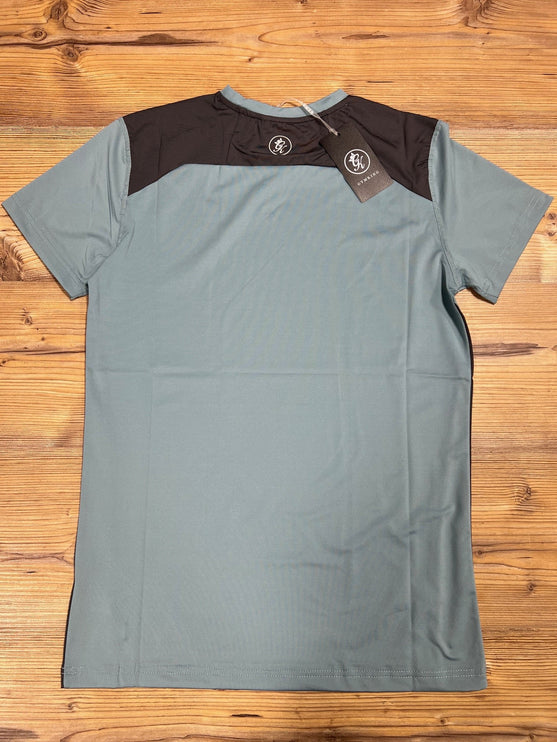 Gym King Contrast Panel T-Shirt Smoke Blue