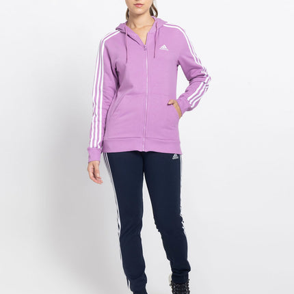 Adidas Women's Full Zip Fleece Hoodie Purple