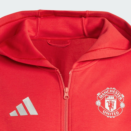Adidas Manchester United Anthem Hooded Jacket Red