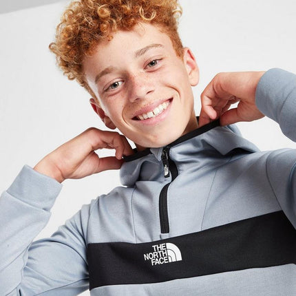 The North Face 1/4 Zip Kids Hoodie Grey