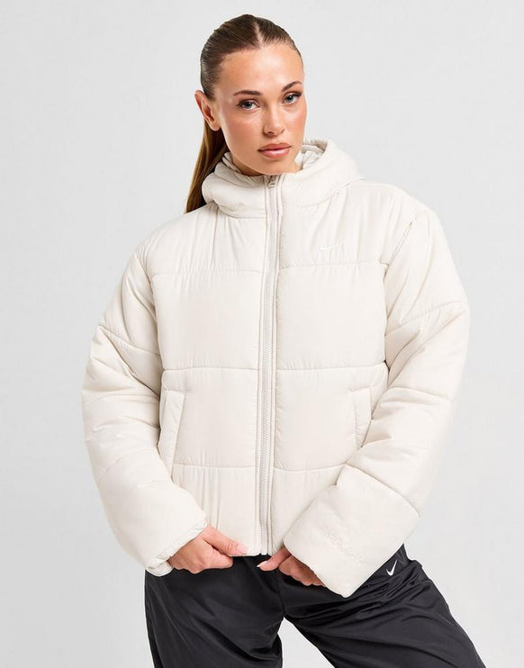 Nike Classic Women's Hooded Puffer Jacket Cream