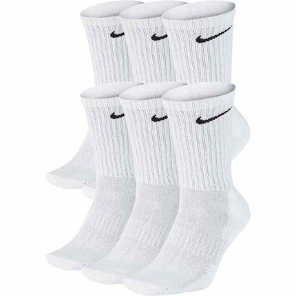 Nike Everyday 6 Pack Cushioned Crew Socks White