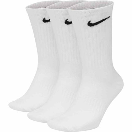 Nike Everyday White Socks Lightweight Dri Fit Crew Sports Socks