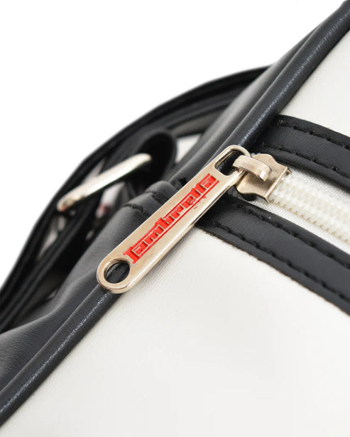 Lambretta Classic Retro Shoulder Bag Black/White