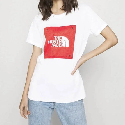 The North Face Women's Red Box Logo T-Shirt White/Red
