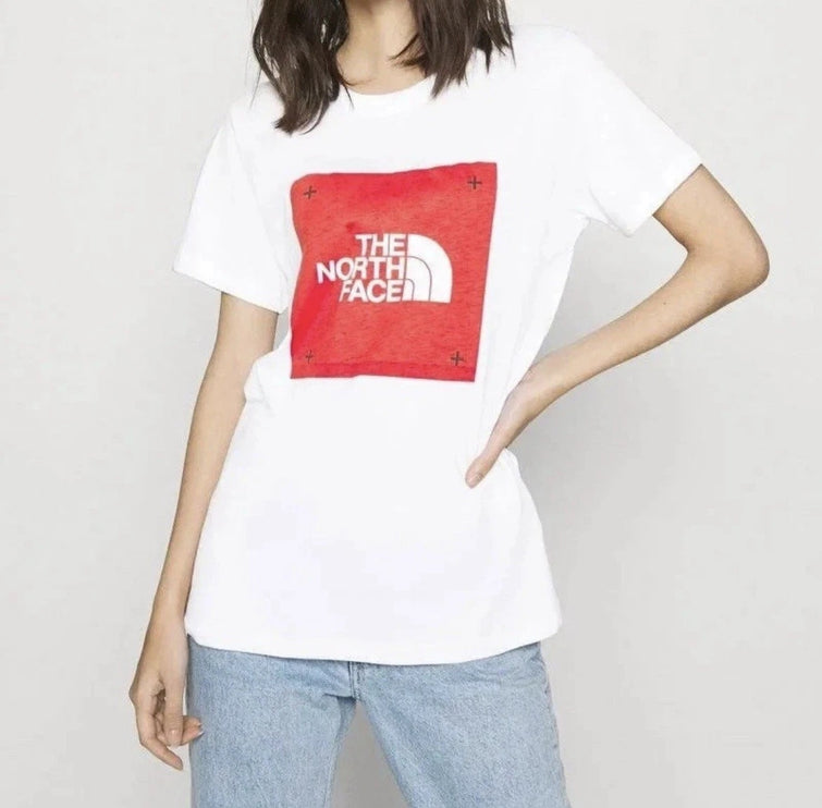 The North Face Women's Red Box Logo T-Shirt White/Red