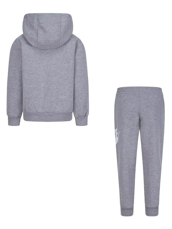 Nike Kids Unisex Fleece Hooded Tracksuit Grey