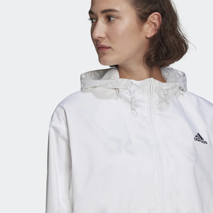 Adidas Ess Women's Oversized Windbreaker Jacket White
