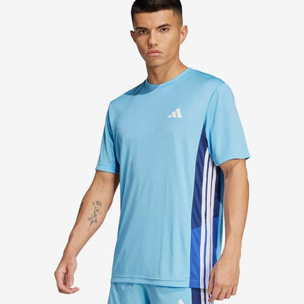 Adidas Essentials Seasonal Colourblock T-Shirt Blue