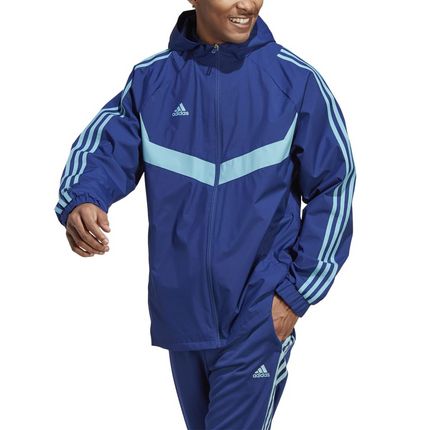 Adidas Tiro Hooded Windbreaker Jacket Blue