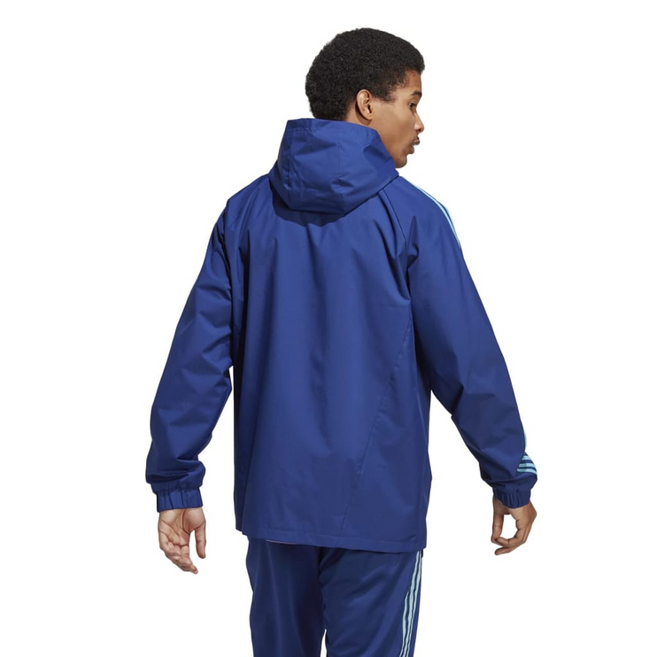 Adidas Tiro Hooded Windbreaker Jacket Blue