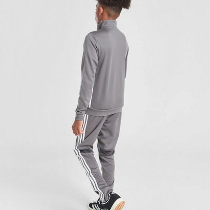 Adidas Tiro Kids Full Zip Tracksuit Grey