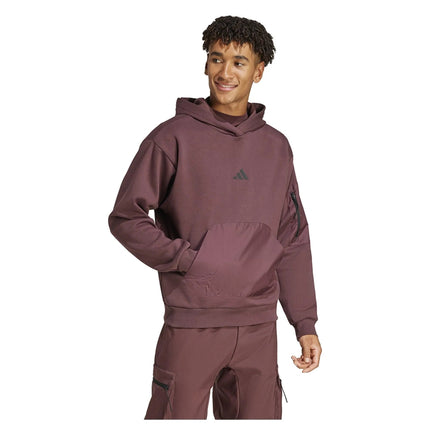 Adidas Fleece Hoodie Dark Burgundy