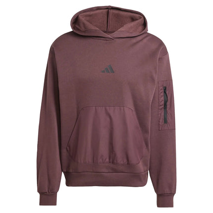 Adidas Fleece Hoodie Dark Burgundy
