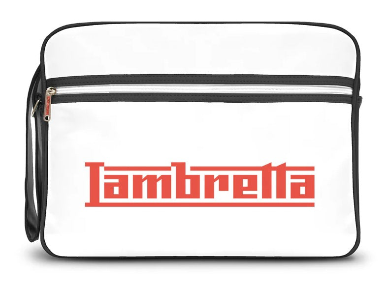 Lambretta Classic Retro Shoulder Bag Black/White