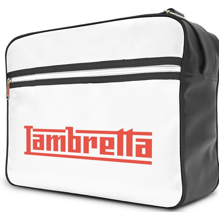 Lambretta Classic Retro Shoulder Bag Black/White