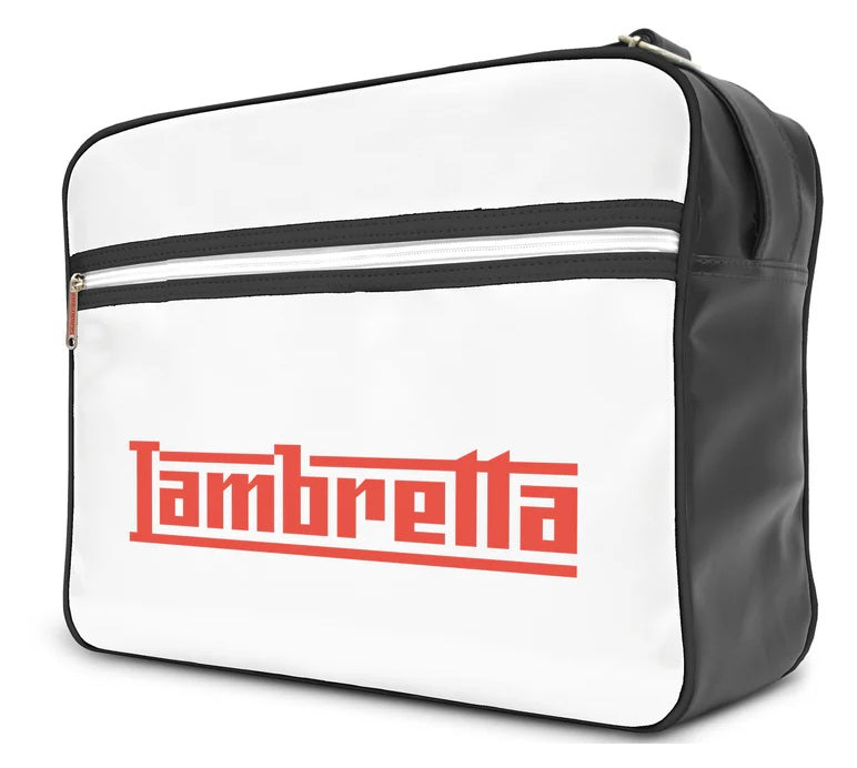 Lambretta Classic Retro Shoulder Bag Black/White