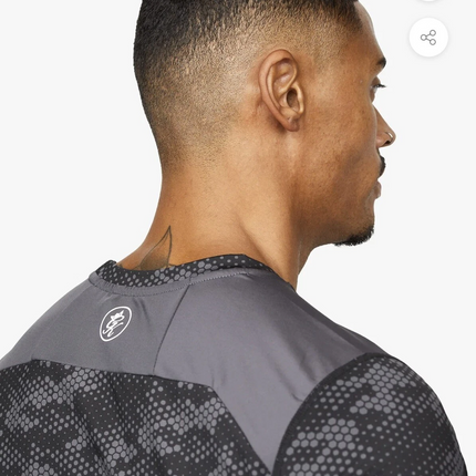 Gym King Black Camo Contrast Panel T-Shirt