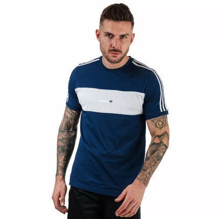 Adidas Originals Hamburg T-Shirt Blue Crew Neck <br> REDUCED PRICE FROM £29.99 NOW ONLY £19.95