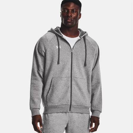 Under Armour Rival Fleece Full Zip Hoodie Grey