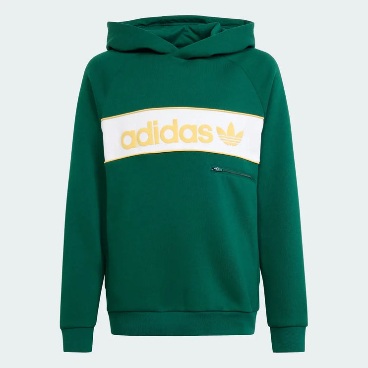 Adidas Originals NY Fleece Hoodie Youth Overhead Green Hoodie