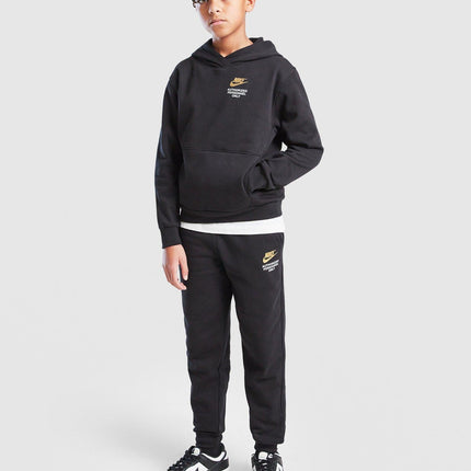 Nike Hooded Junior Tracksuit 'Authorised Personnel Only' Black