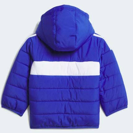 Adidas Boys Hooded Jacket Blue