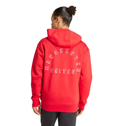 Adidas Manchester United Anthem Hooded Jacket Red