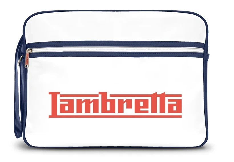 Lambretta Classic Retro Shoulder Bag Navy/White