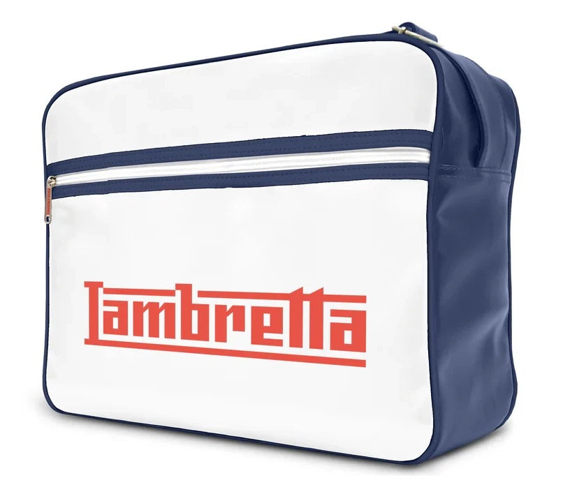 Lambretta Classic Retro Shoulder Bag Navy/White