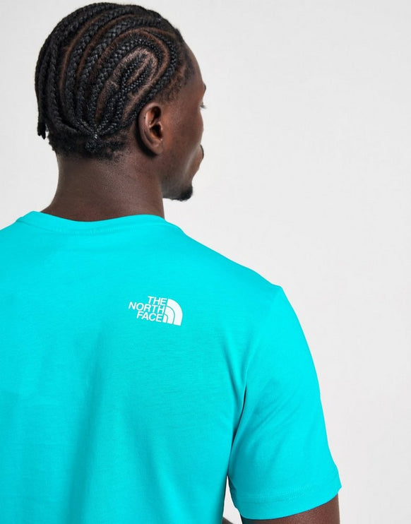 The North Face Fine Box Logo Men's T-Shirt Blue