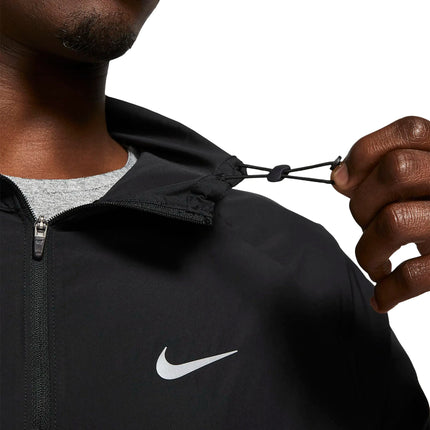 Nike Miler Repel Windbreaker Men's Jacket with Hood Black