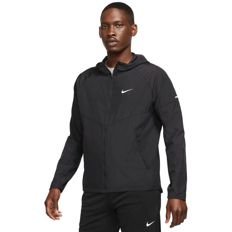 Nike Miler Repel Windbreaker Men's Jacket with Hood Black
