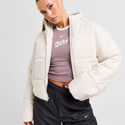 Nike Classic Women's Hooded Puffer Jacket Cream